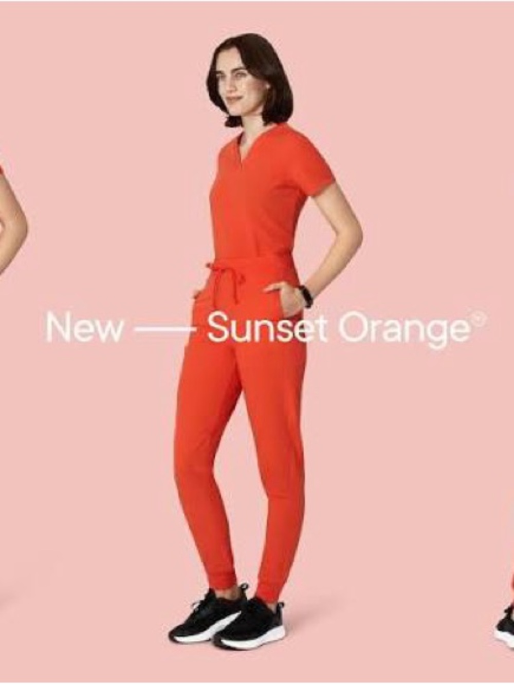 Mandala Women's Orange Scrubs